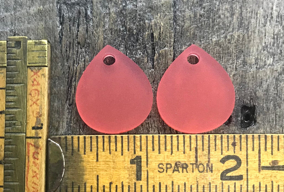 Medium Frosted Acrylic Earring Pair - Jewelry making Components or Blanks - CB&CO