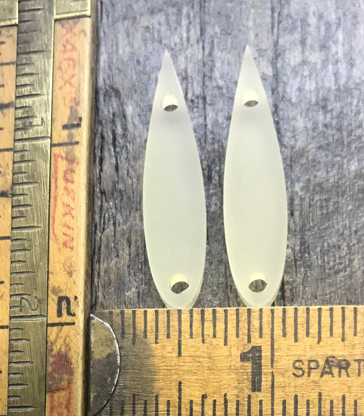 Butter Yellow Frosted Acrylic Pair - Earring Blanks - Dual Holes - Drops - CB&CO