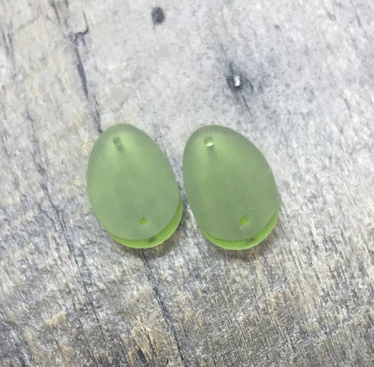 Frosted Olive Green Acrylic Earring Components - Earring Blanks - Jewelry Making Supplies - CB&CO