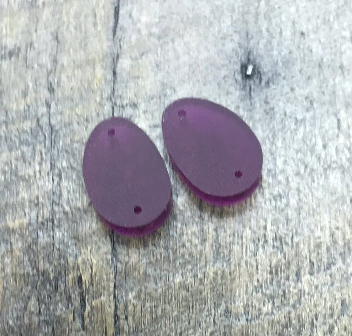 Frosted Purple Small Nugget Shaped Acrylic Pair - Earring Components - Blanks - CB&CO