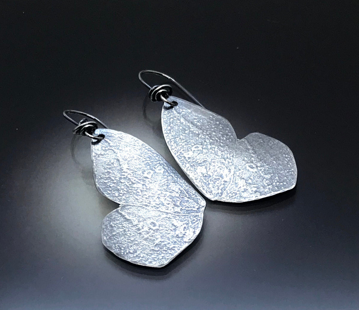 Sterling Silver Butterfly Wing Earrings - Handmade - CB&CO