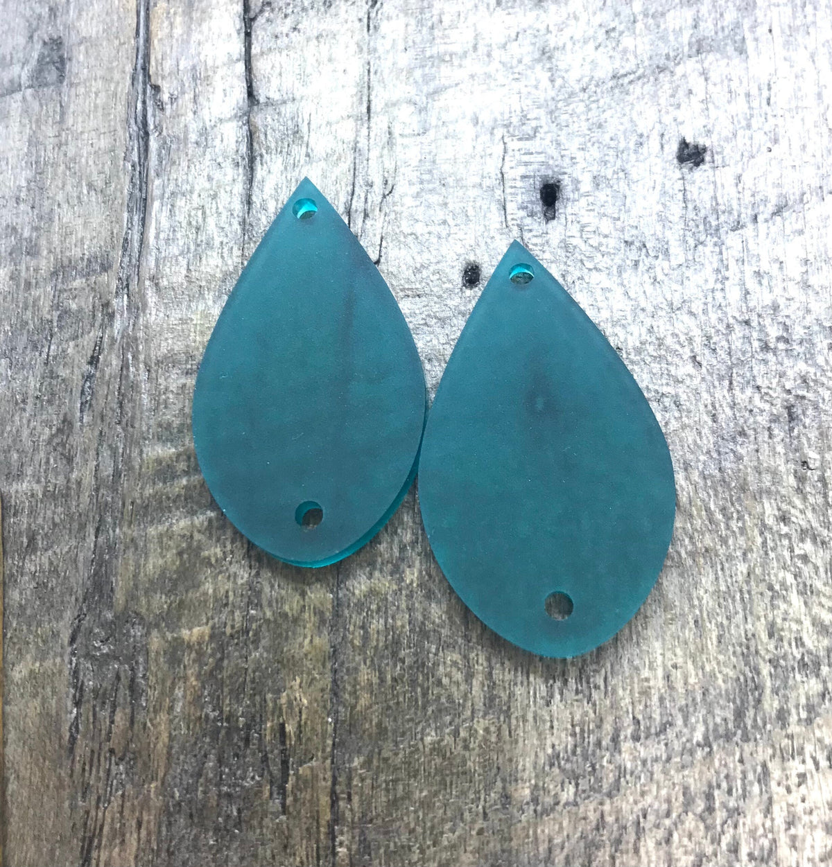 Teal Acrylic Earring Components - Jewelry Making Supplies - Earring Blanks - CB&CO