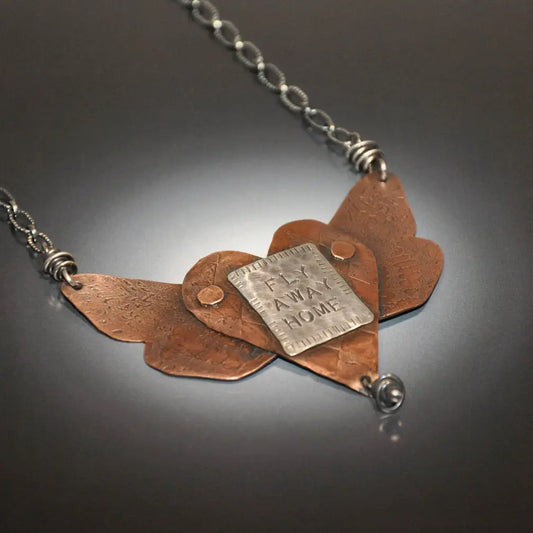 "FLY AWAY HOME" Necklace - Handmade