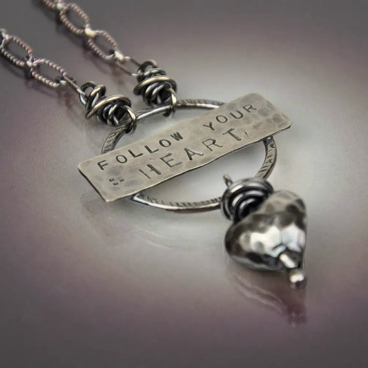 "FOLLOW YOUR HEART' Rotating Necklace - SM