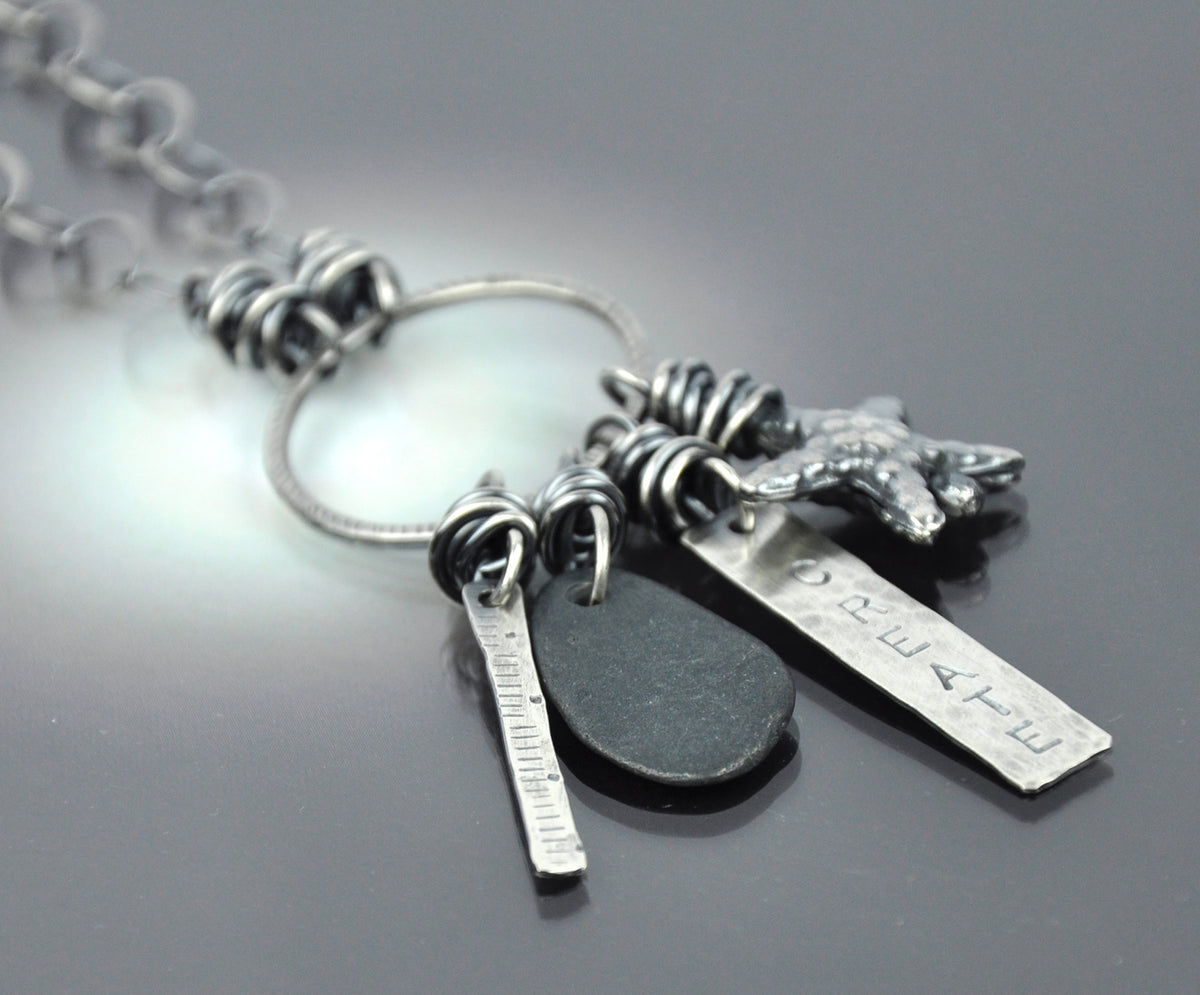 "CREATE" Jumble Necklace - Handmade - Sterling Silver - CB&CO