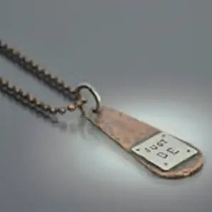 "JUST BE" Necklace - Sterling & Copper - Handmade