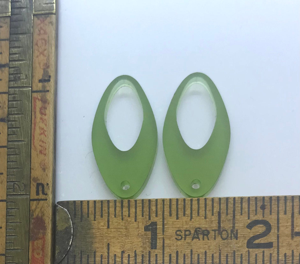 Olive Green Frosted Acrylic Pair - Blanks - CB&CO