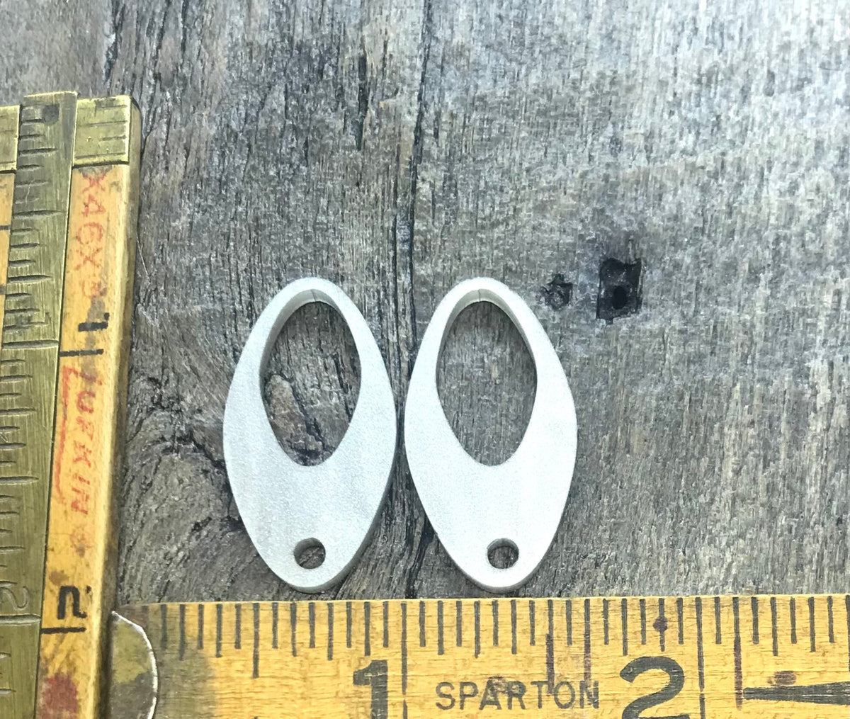 Pearl Finish Acrylic Earring Component Pair - White - Blanks - Pearlized - CB&CO