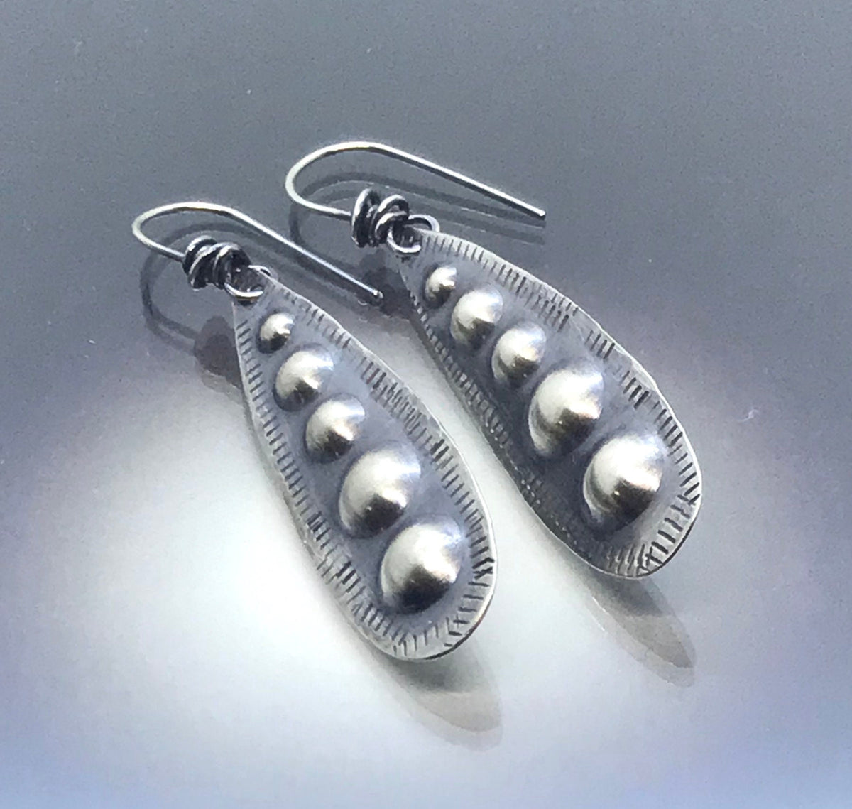 Sterling Silver Hand formed Earrings - Handmade - CB&CO