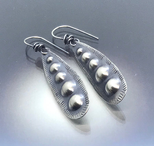 Sterling Silver Hand formed Earrings - Handmade - CB&CO